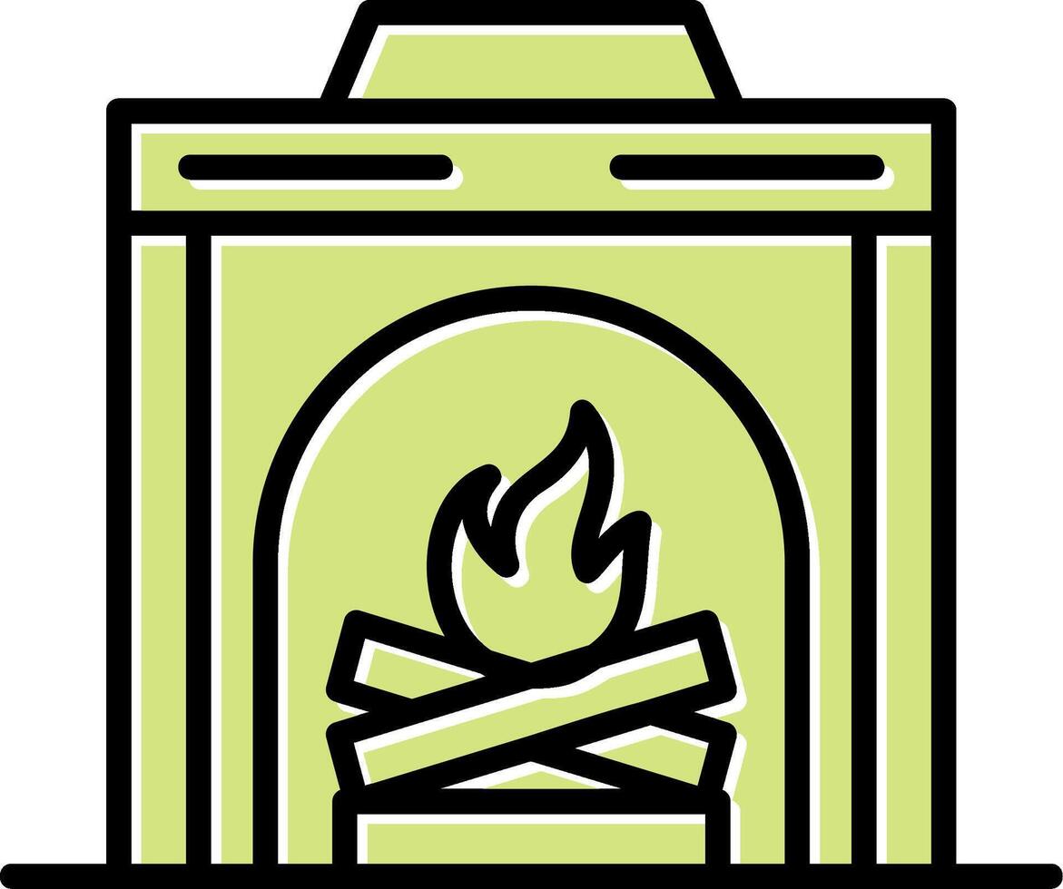 icono de vector de chimenea