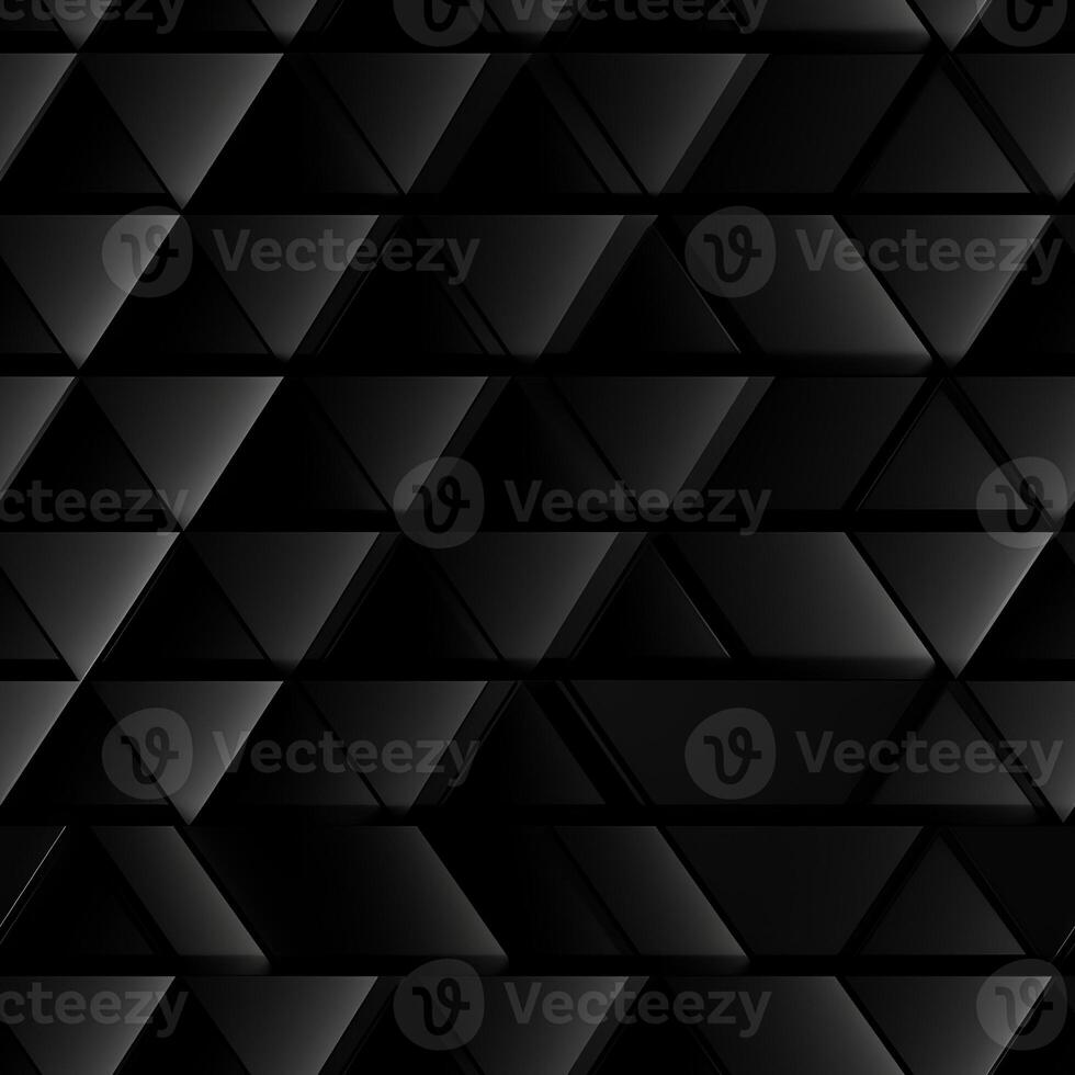 AI generated Dark black Geometric grid background Modern dark abstract texture seamless pattern photo