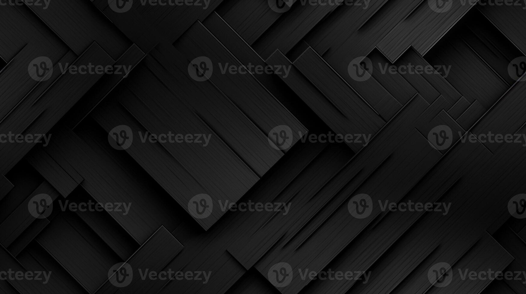 AI generated Dark black Geometric grid background Modern dark abstract texture seamless pattern photo