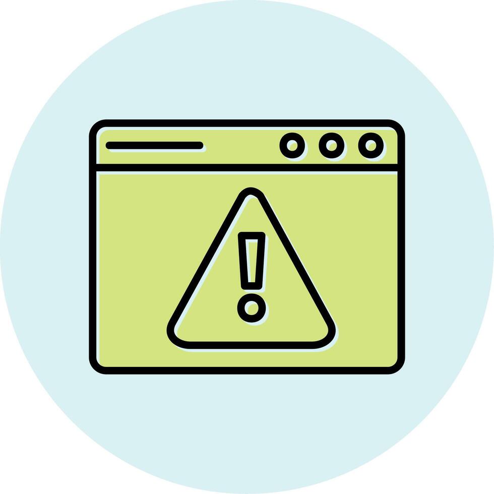 Web Warning Vector Icon