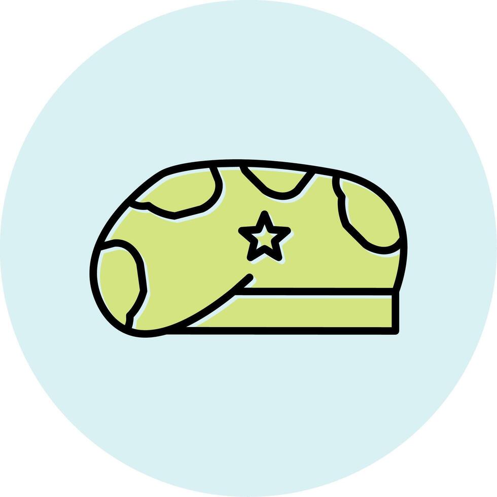 icono de vector de sombrero militar