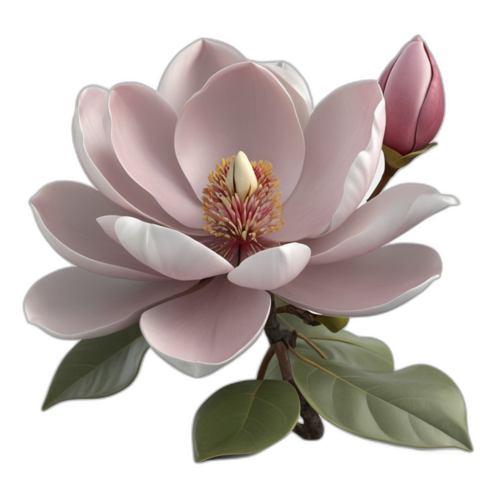 3d rendered Magnolia flower png