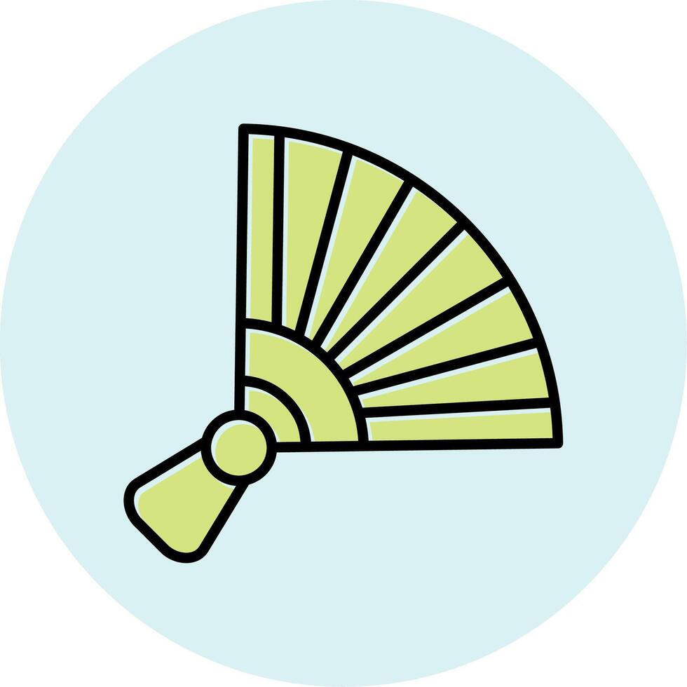 Chinese hand fan Vector Icon