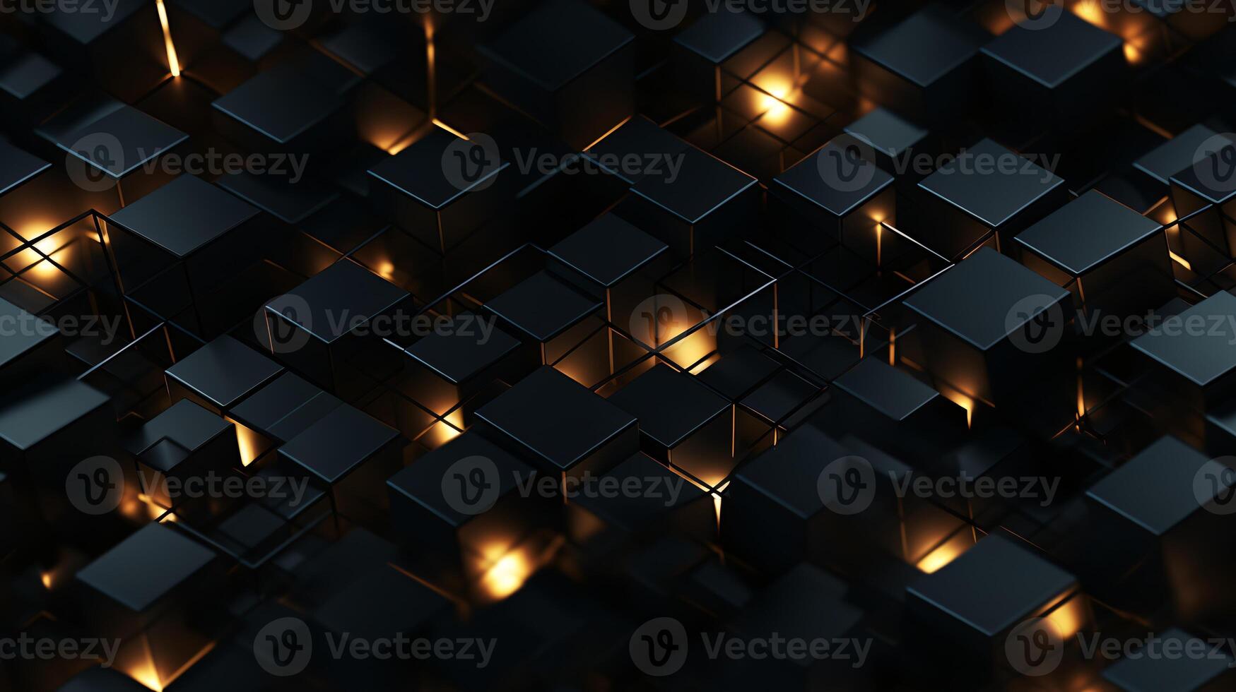 AI generated Dark black mosaic background with golden lines Art Deco luxury style texture photo