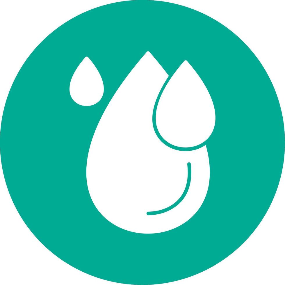 Water Drop Glyph Circle Icon vector