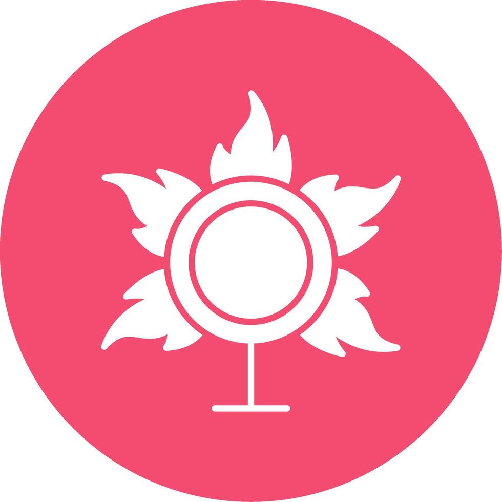 Ring Of Fire Glyph Circle Icon vector