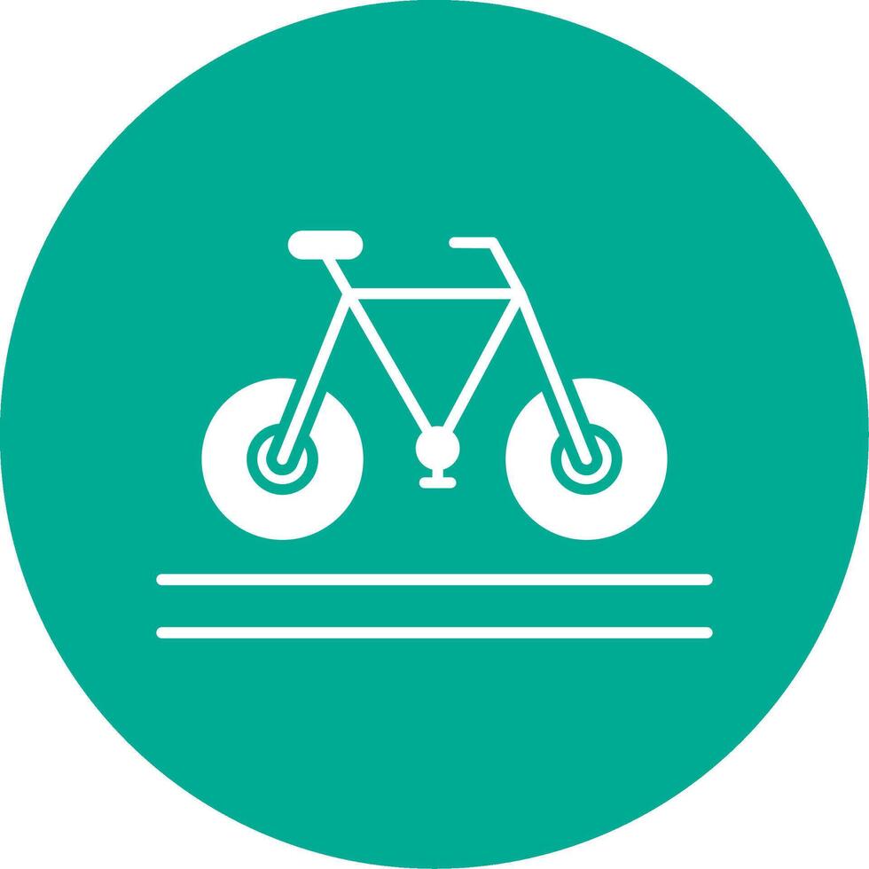 Bicyle Glyph Circle Icon vector