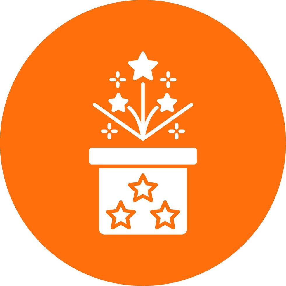 Magic Box Glyph Circle Icon vector