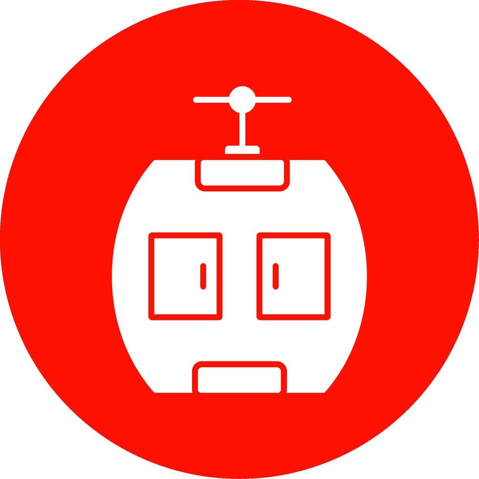 Gondola Glyph Circle Icon vector