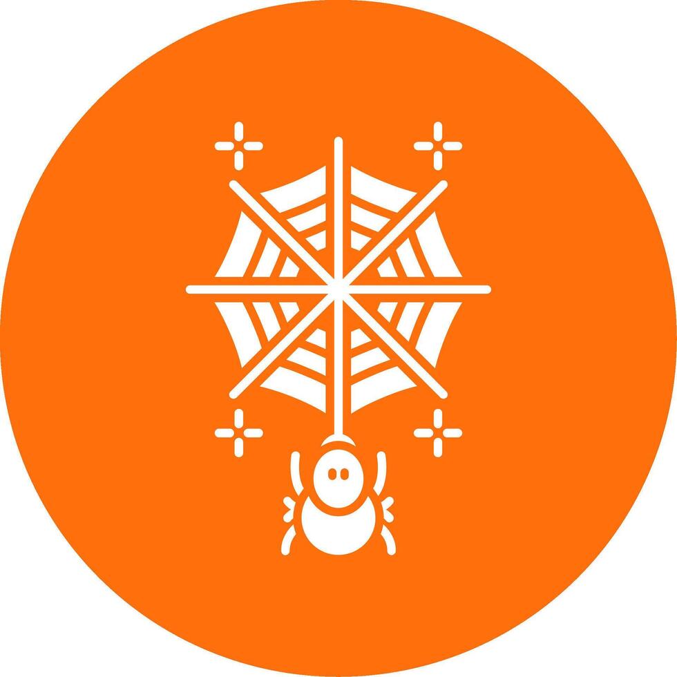 Spiderweb Glyph Circle Icon vector