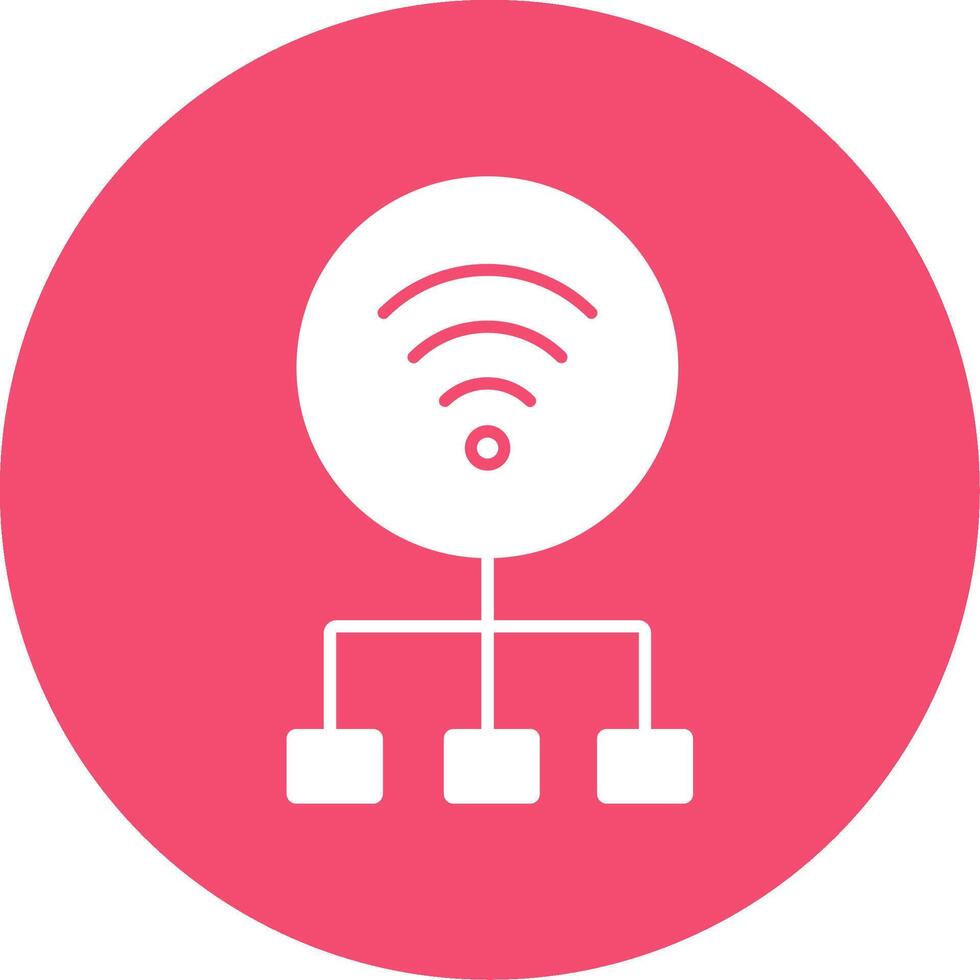 Network Glyph Circle Icon vector