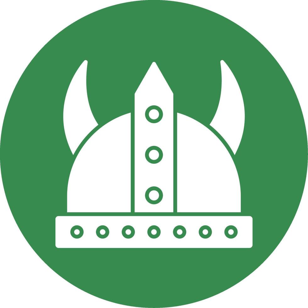 Viking Glyph Circle Icon vector