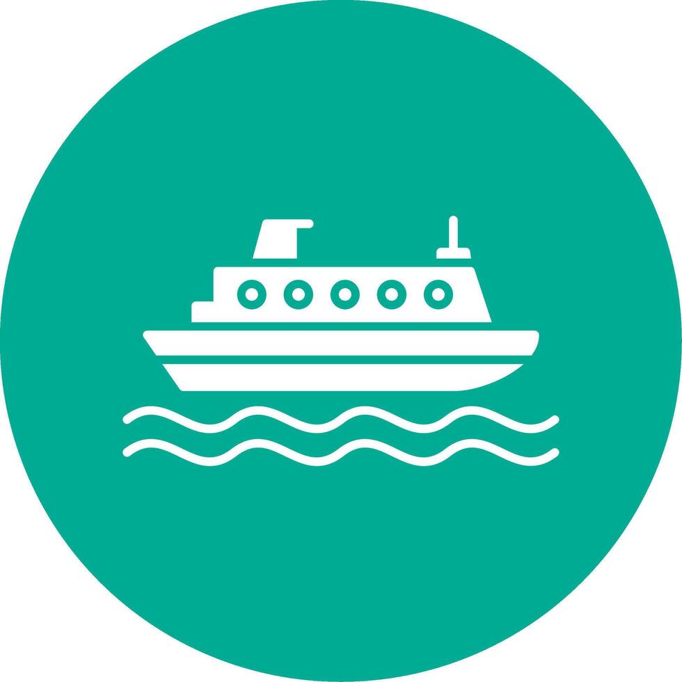 Cruiser Glyph Circle Icon vector