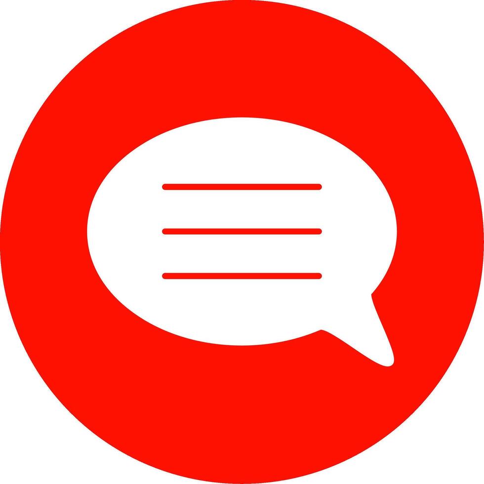 Conversation Glyph Circle Icon vector