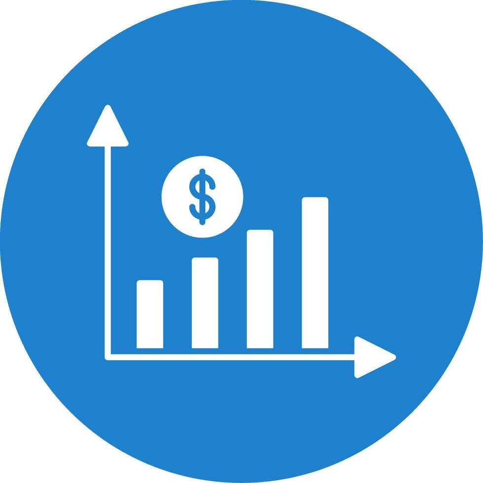 Revenue Glyph Circle Icon vector