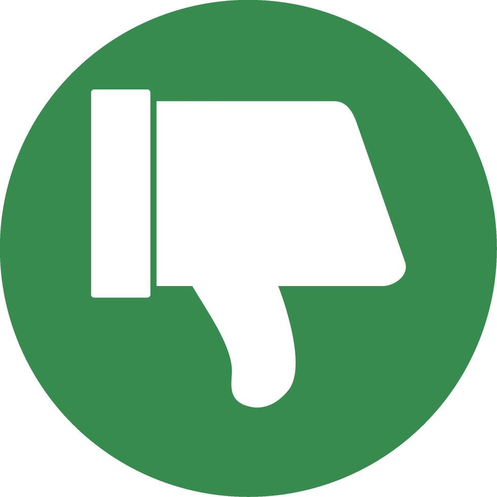 Dislike Glyph Circle Icon vector
