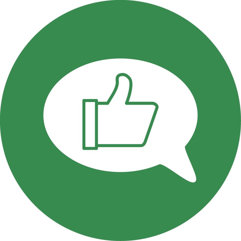 Good Review Glyph Circle Icon vector