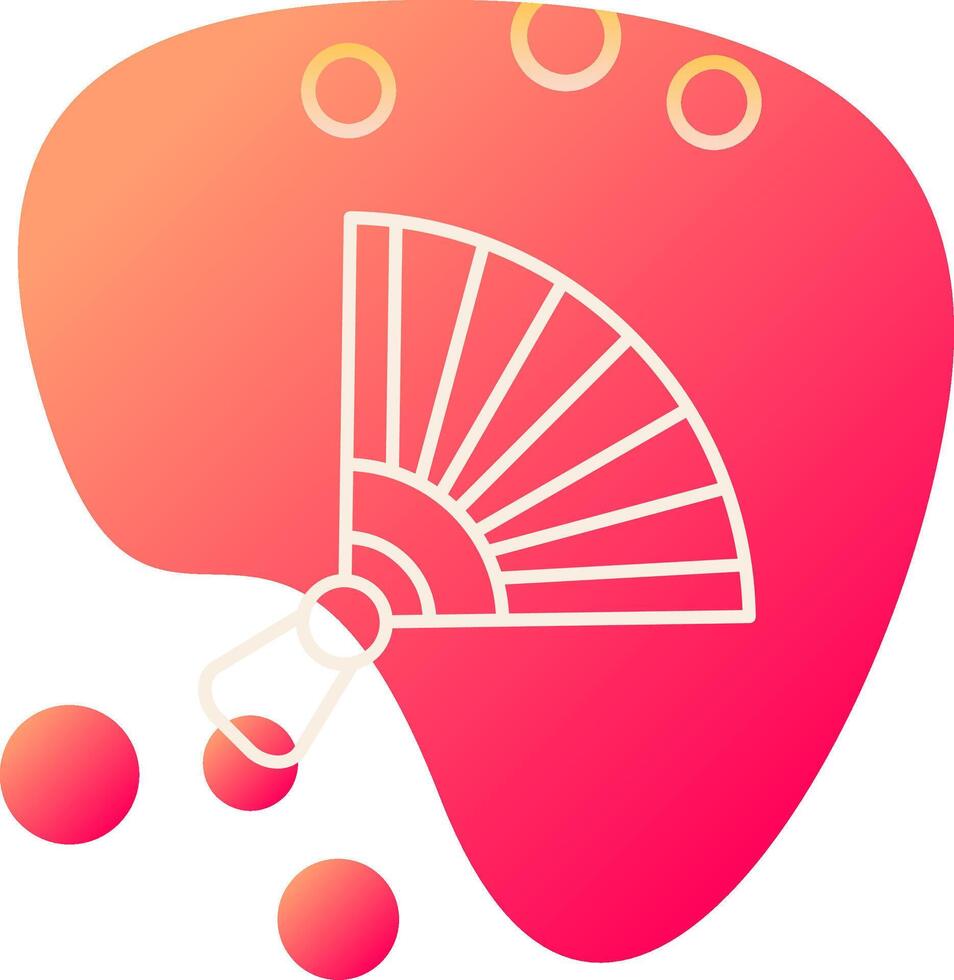 Chinese hand fan Vector Icon