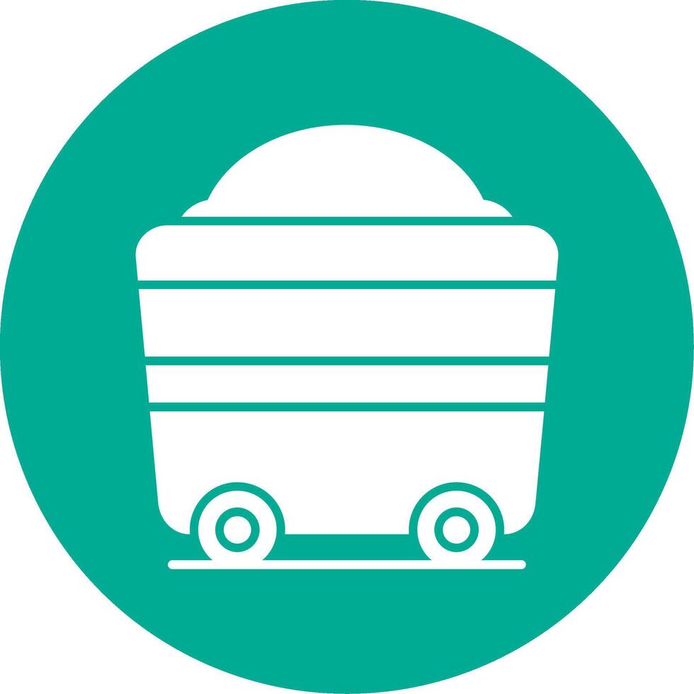 Wagon Glyph Circle Icon vector