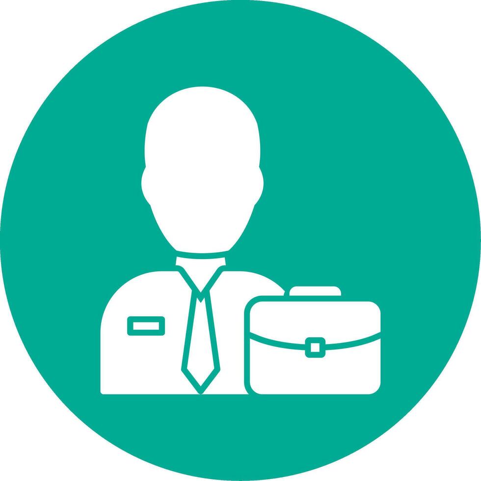 Manager Glyph Circle Icon vector