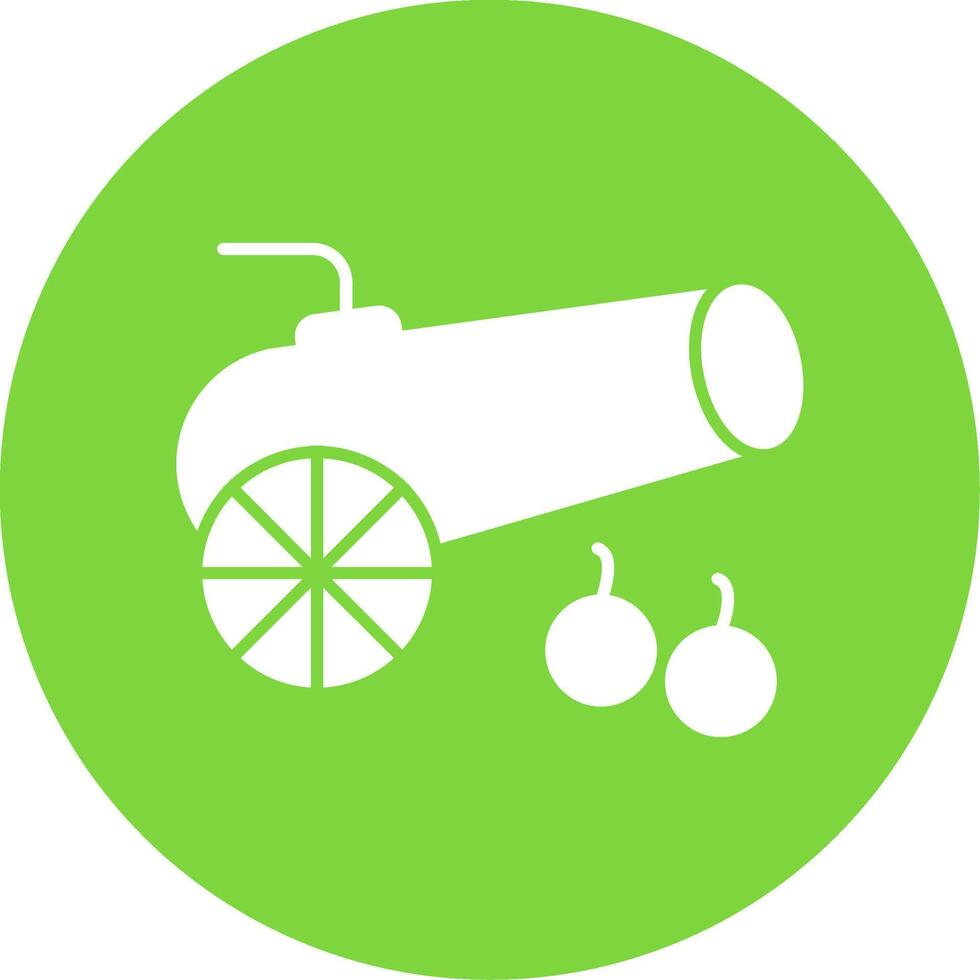 Cannon Glyph Circle Icon vector