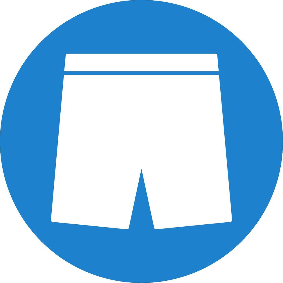 Shorts Glyph Circle Icon vector