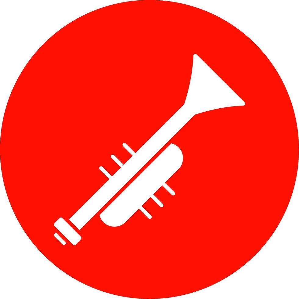 Trumpet Glyph Circle Icon vector