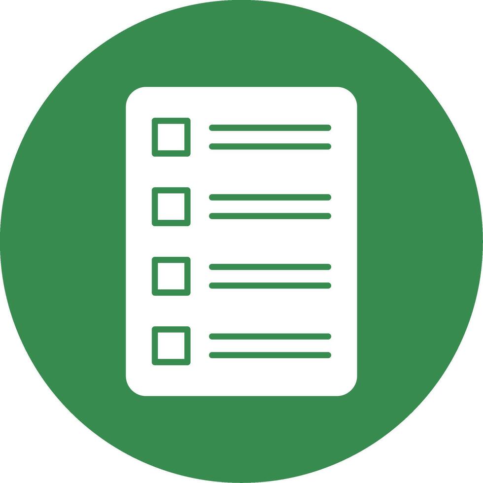 Task List Glyph Circle Icon vector