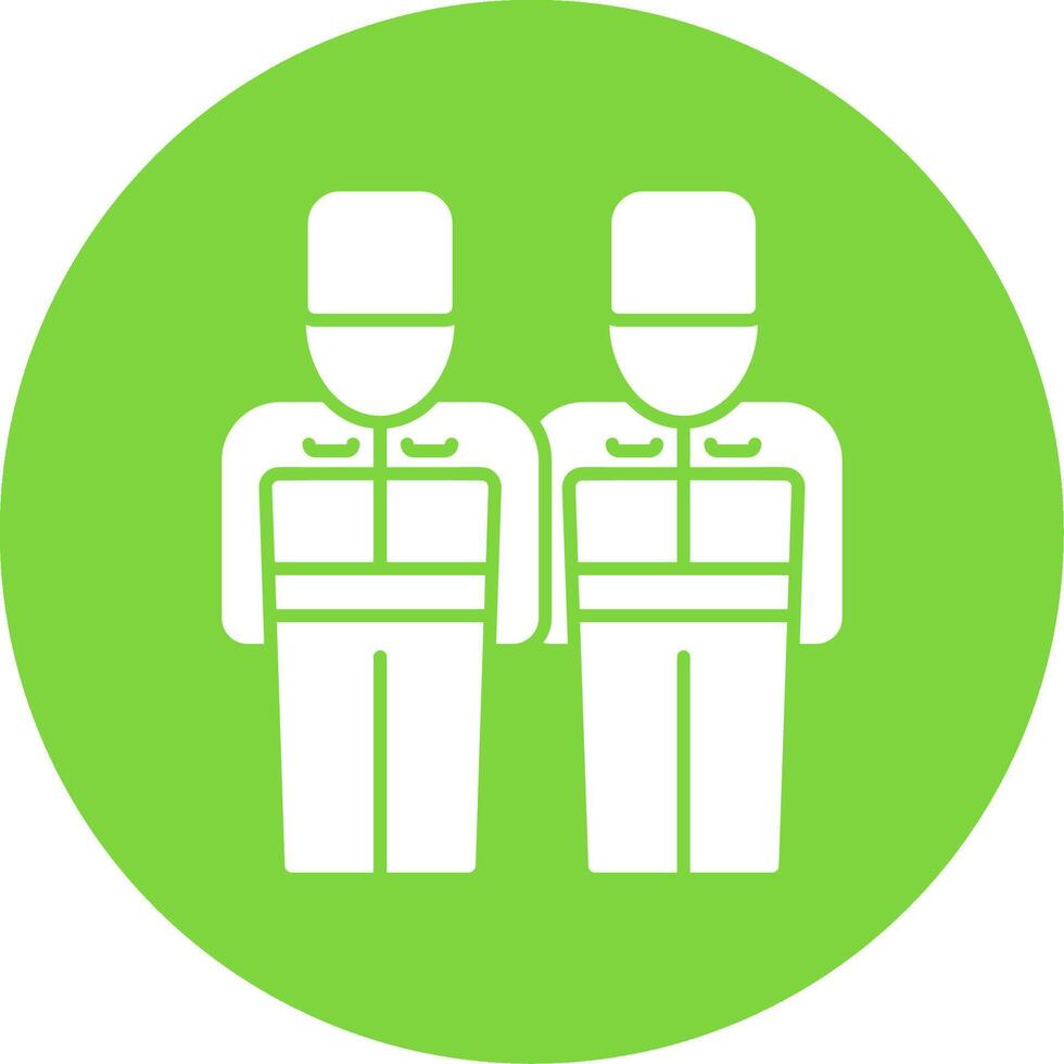 Marching Glyph Circle Icon vector