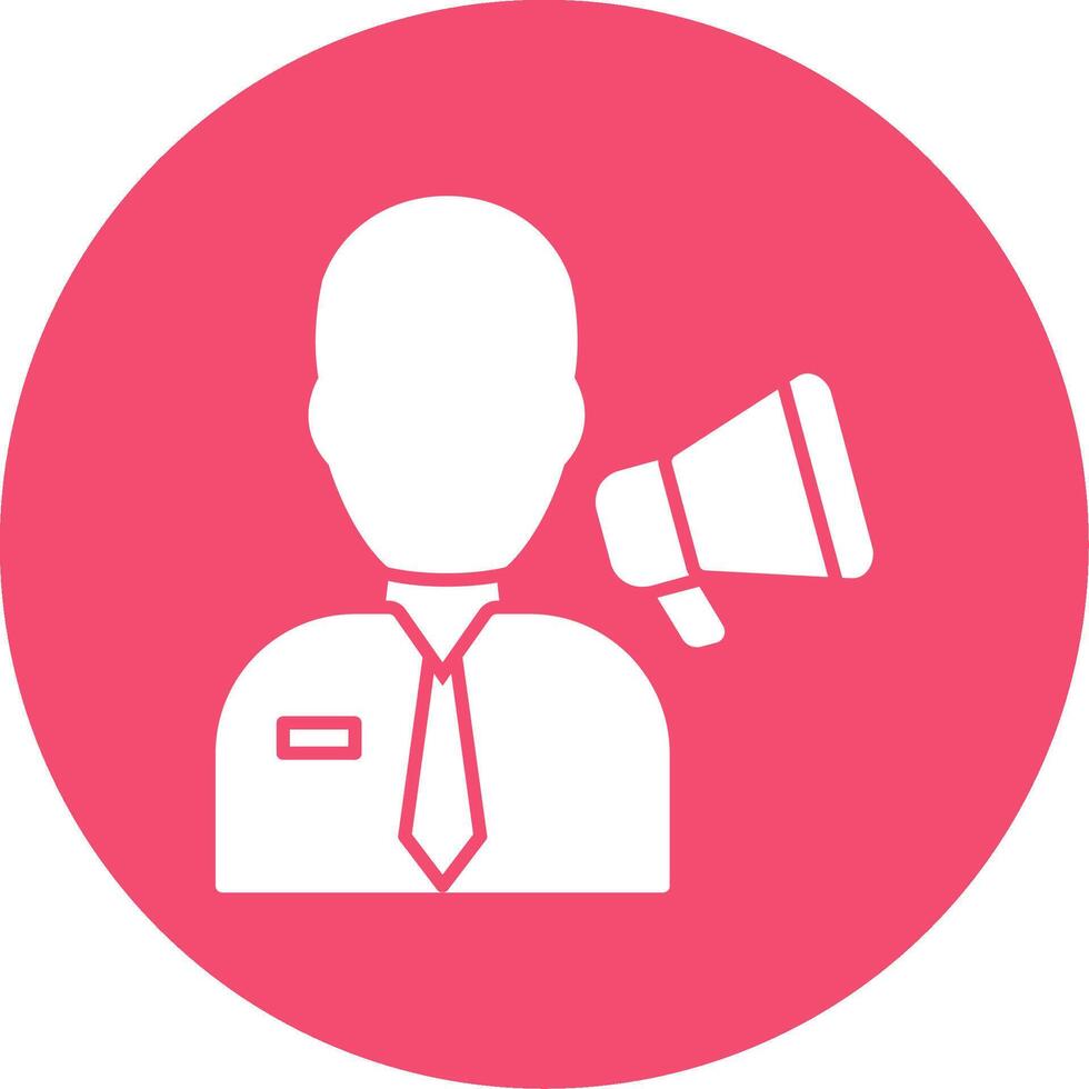 Management Glyph Circle Icon vector