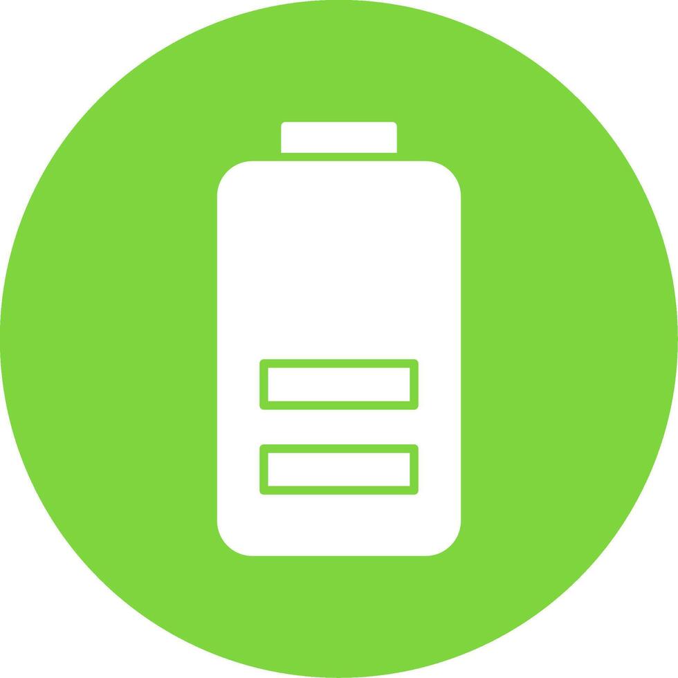Battery Glyph Circle Icon vector