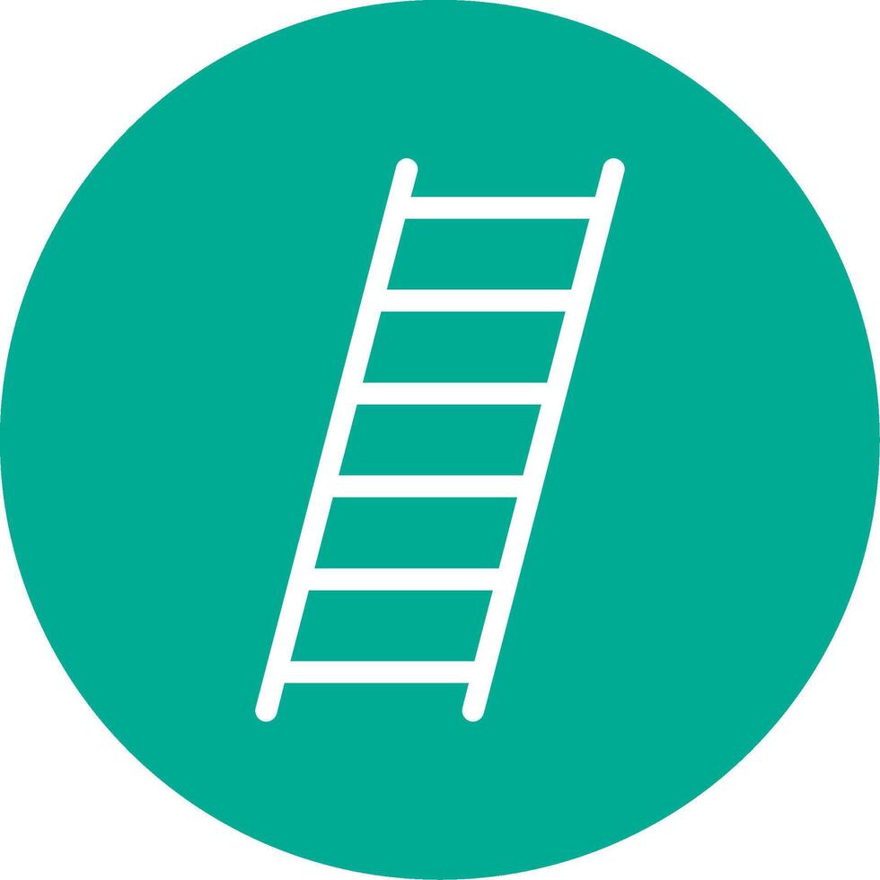 Ladder Glyph Circle Icon vector