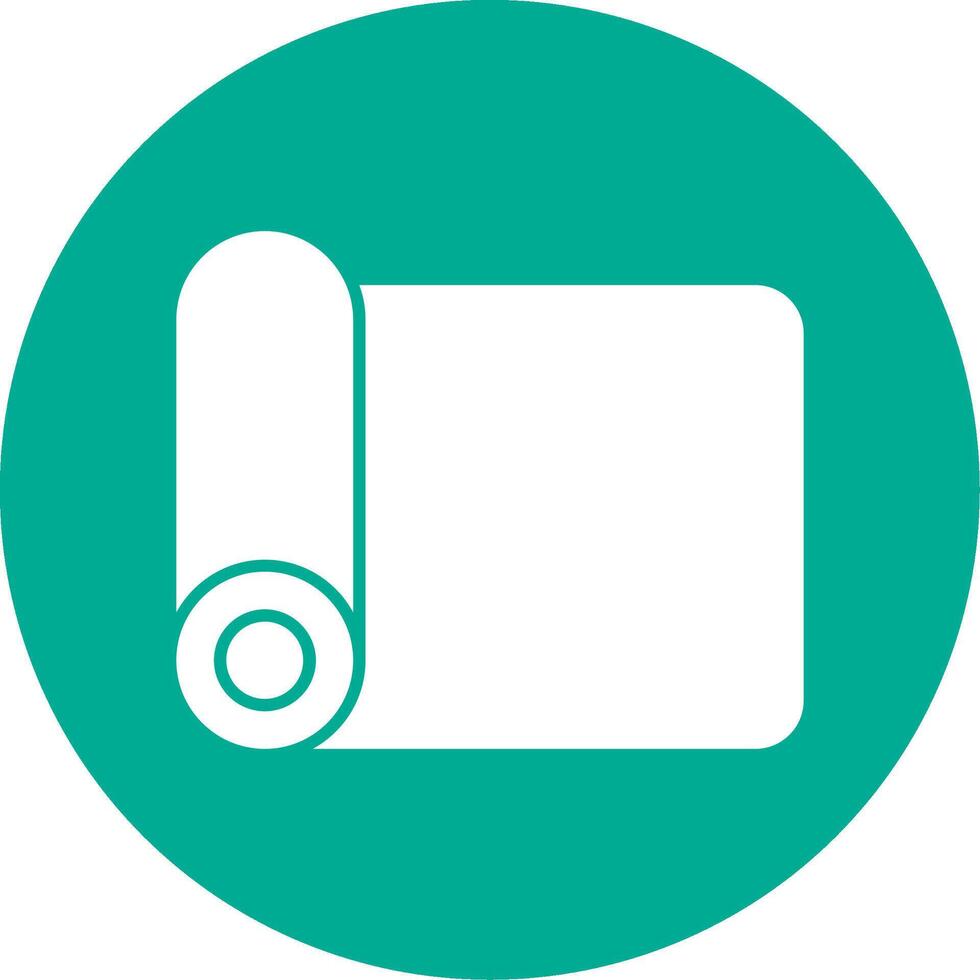 Gymnast Mat Glyph Circle Icon vector