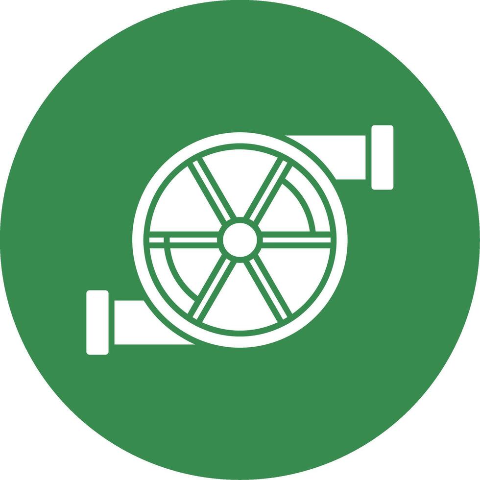 Turbo Glyph Circle Icon vector