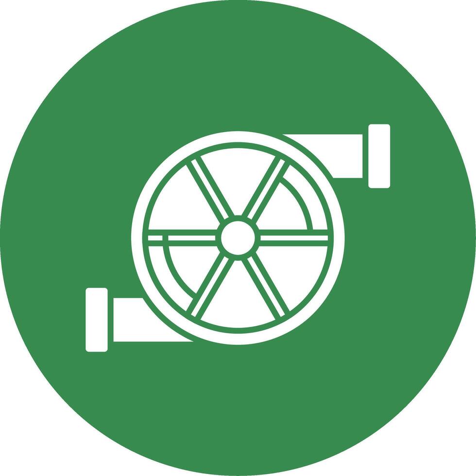 Turbo Glyph Circle Icon vector