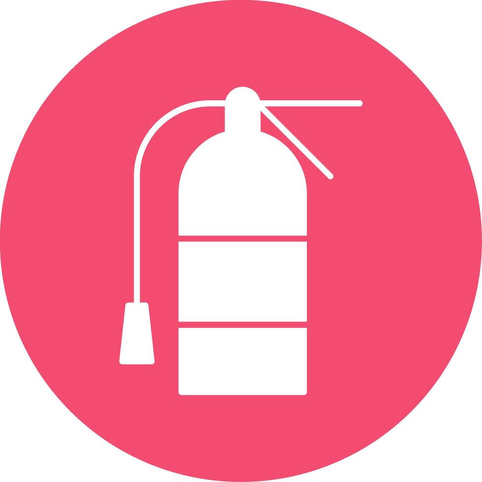 Extinguisher Glyph Circle Icon vector