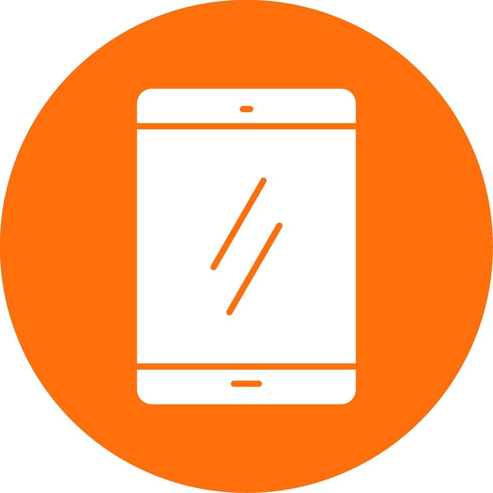 Mobile Glyph Circle Icon vector