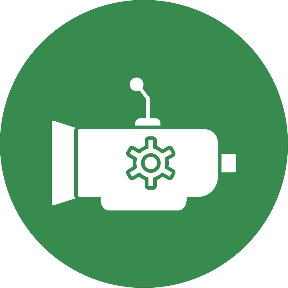 Gearbox Glyph Circle Icon vector