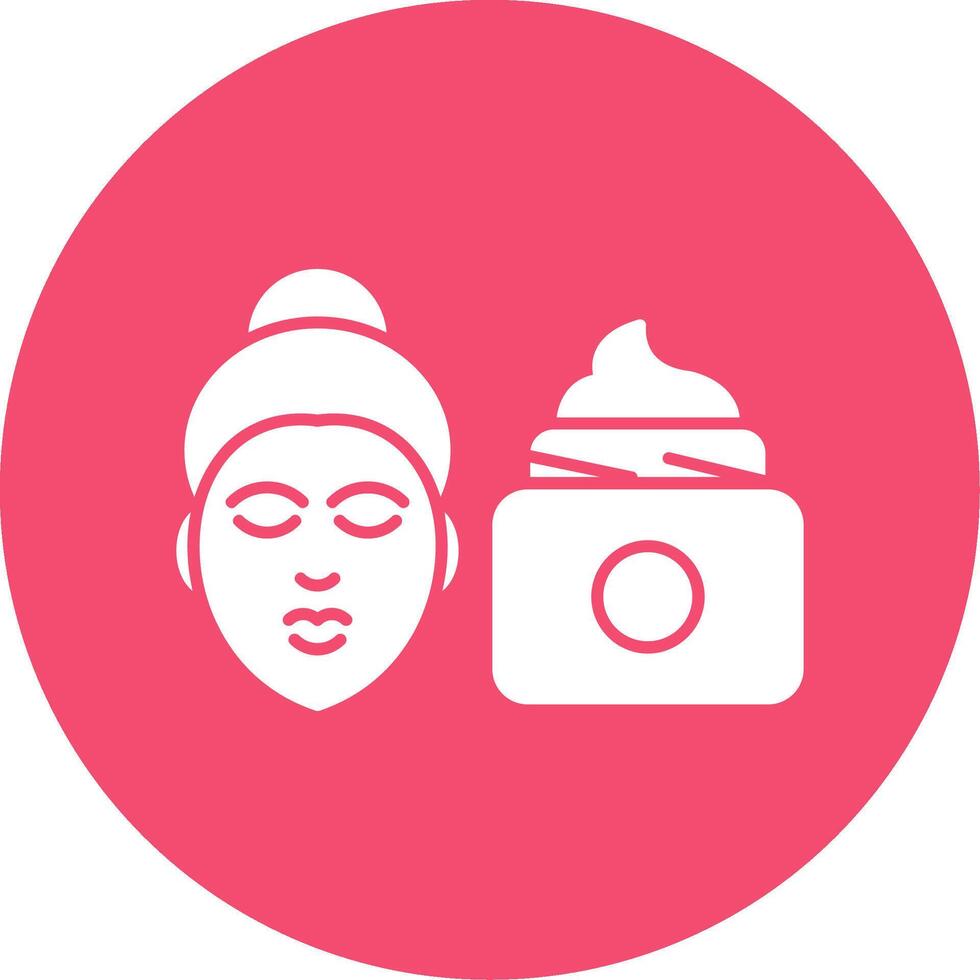 Skin Care Glyph Circle Icon vector