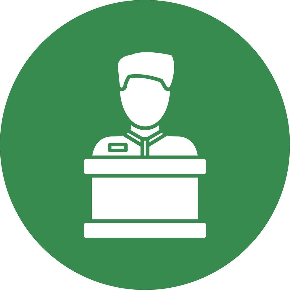 Reception Glyph Circle Icon vector