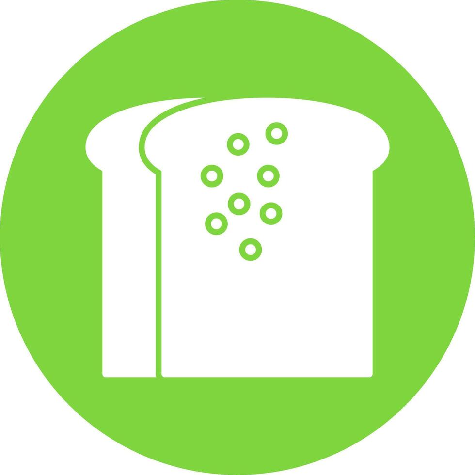 Toast Glyph Circle Icon vector