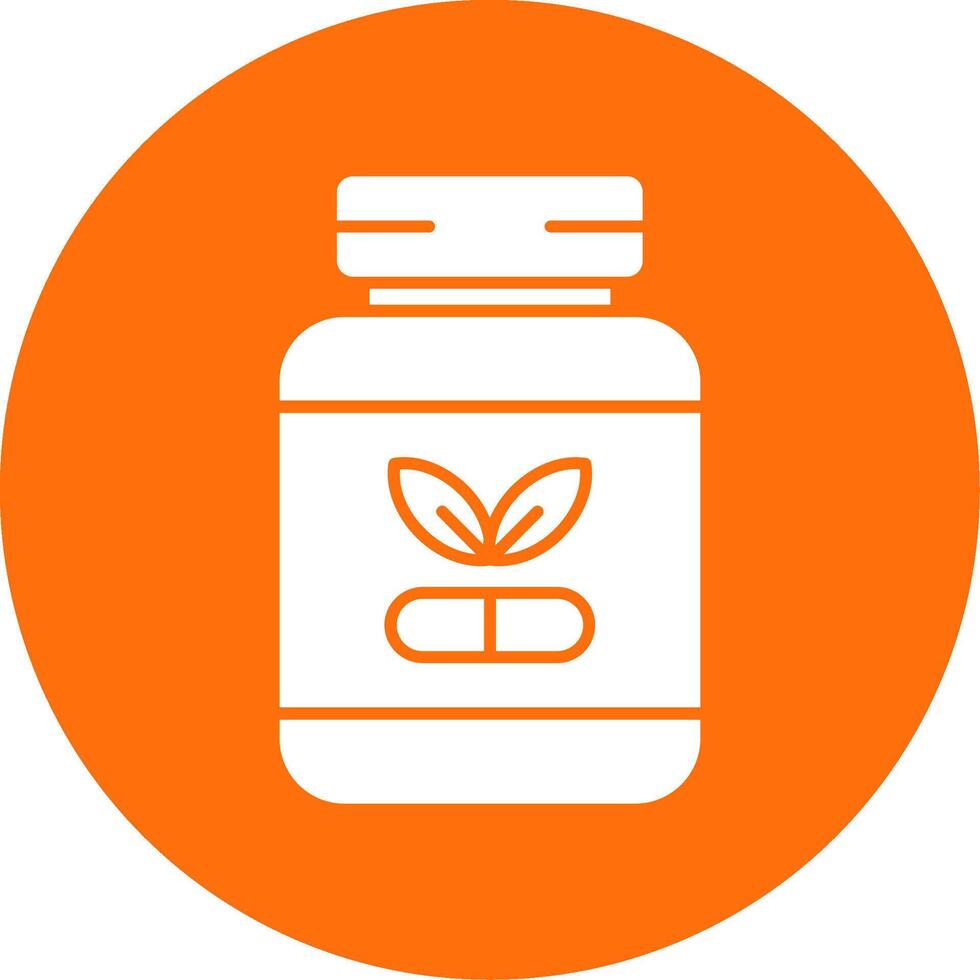 Supplements Glyph Circle Icon vector
