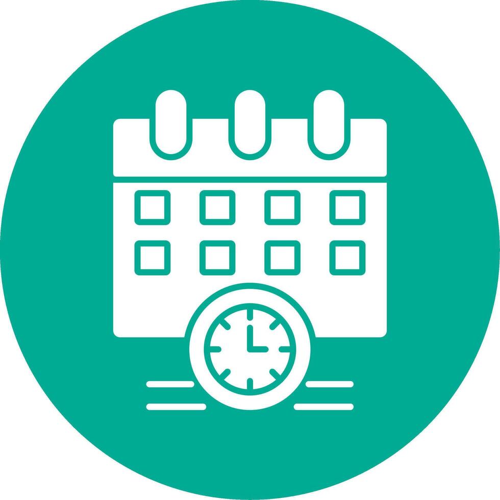 Schedule Glyph Circle Icon vector