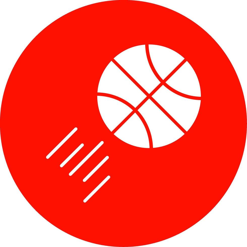 Basketball Glyph Circle Icon vector