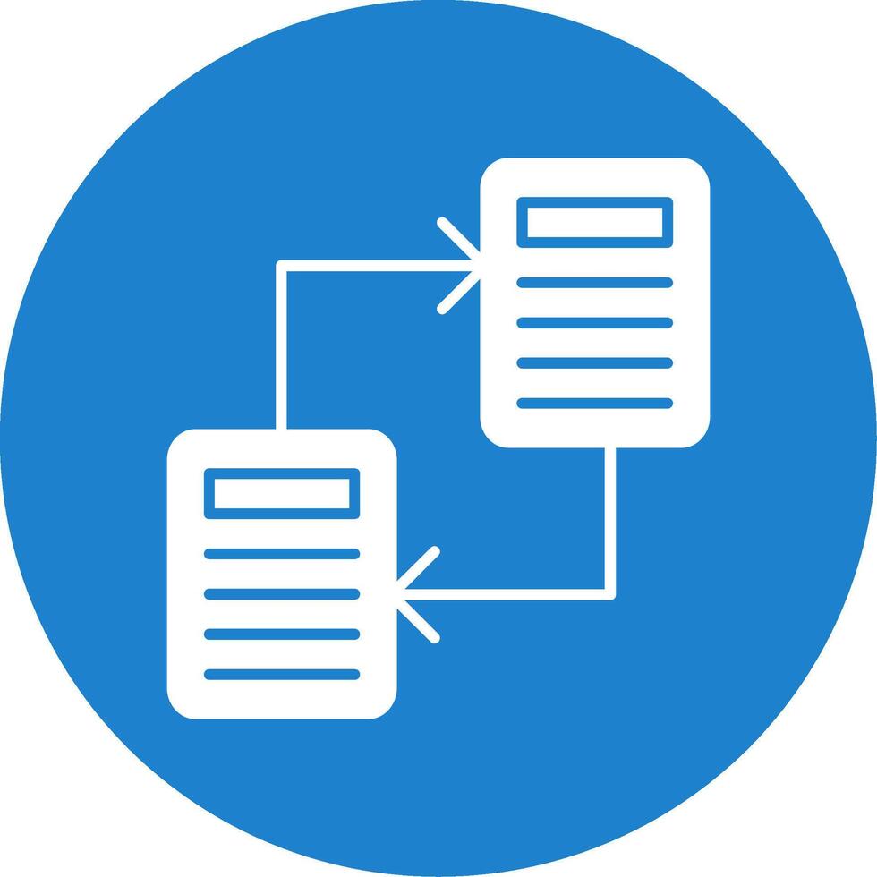 File Sharing Glyph Circle Icon vector
