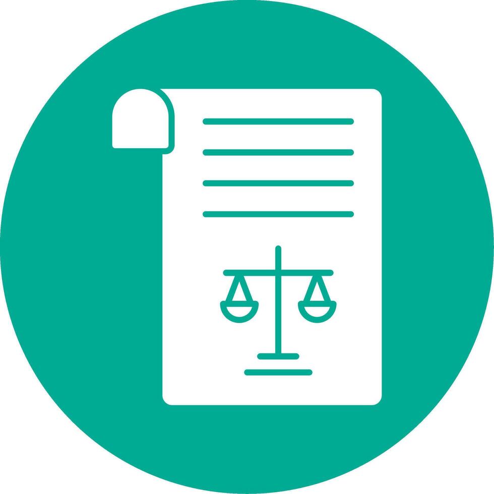 Legal Document Glyph Circle Icon vector