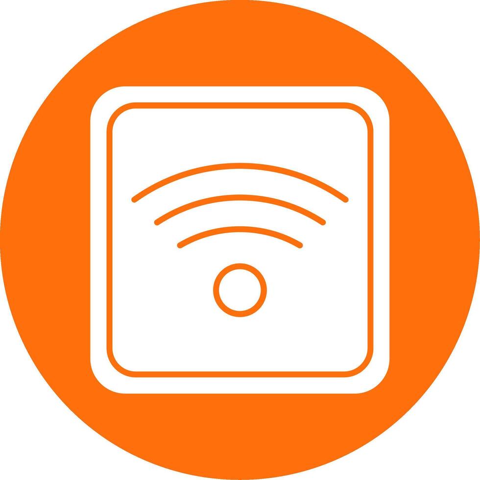 Wifi Glyph Circle Icon vector