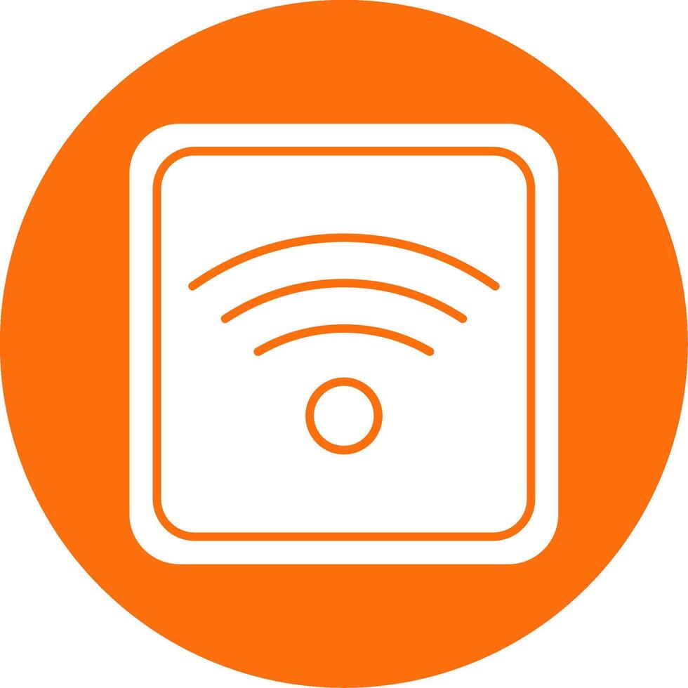 Wifi Glyph Circle Icon vector