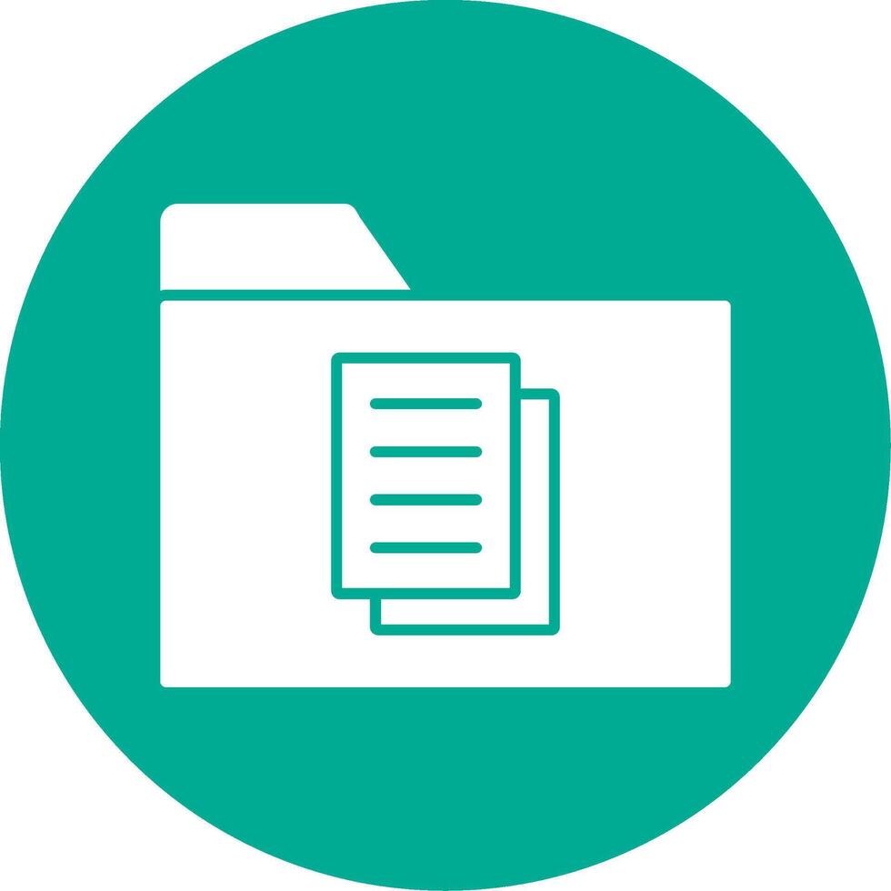 Documents Glyph Circle Icon vector