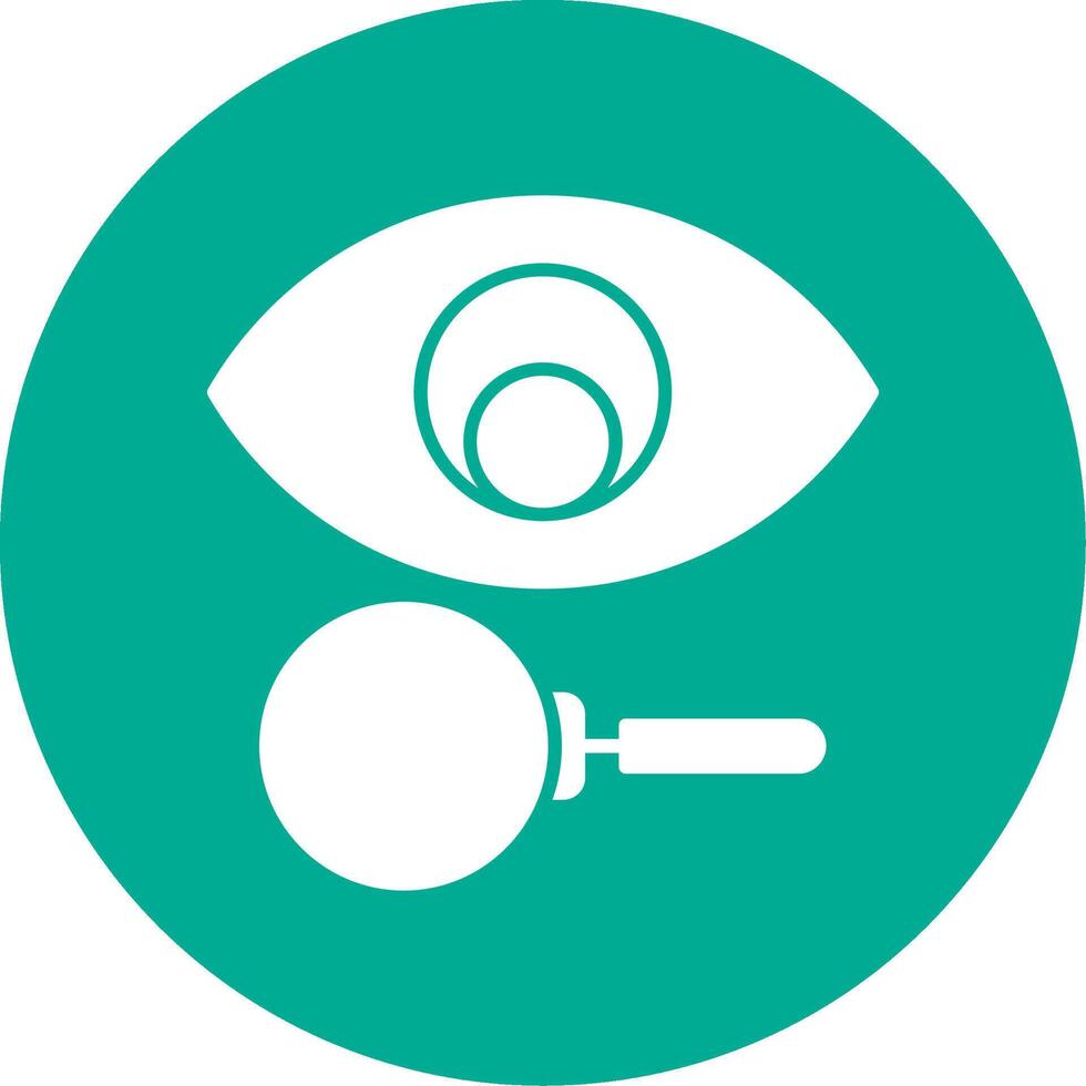 Vision Glyph Circle Icon vector